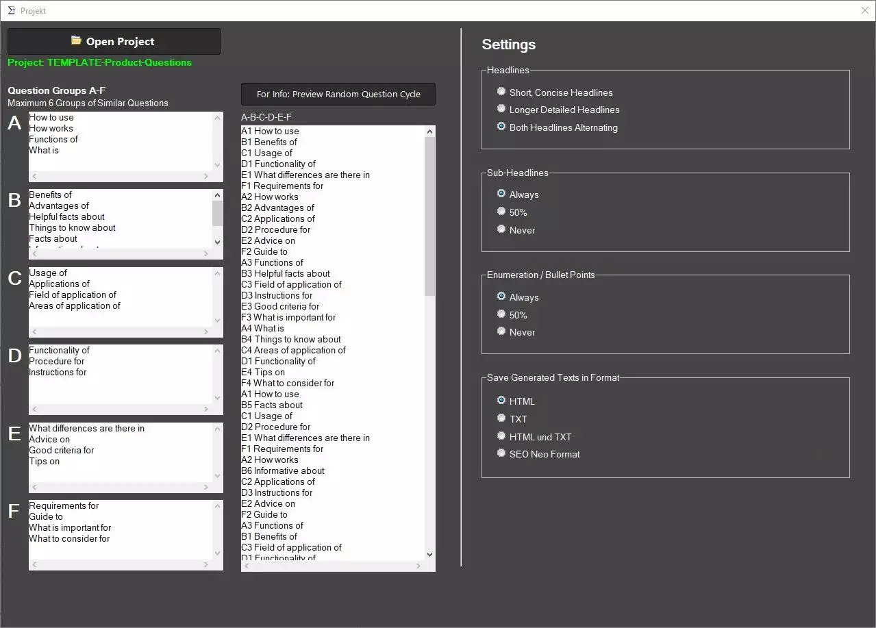 Write Multiple Texts with ChatGPT