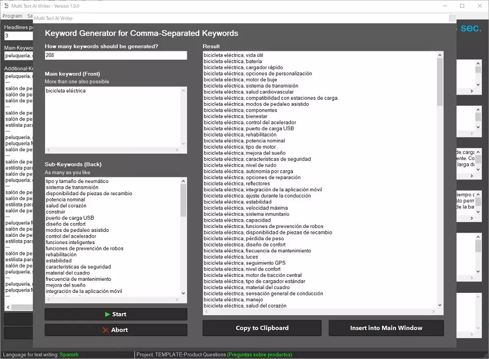 Escribir varios textos a la vez con ChatGPT